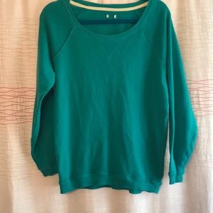 Relaxed fit teal sweatshirt